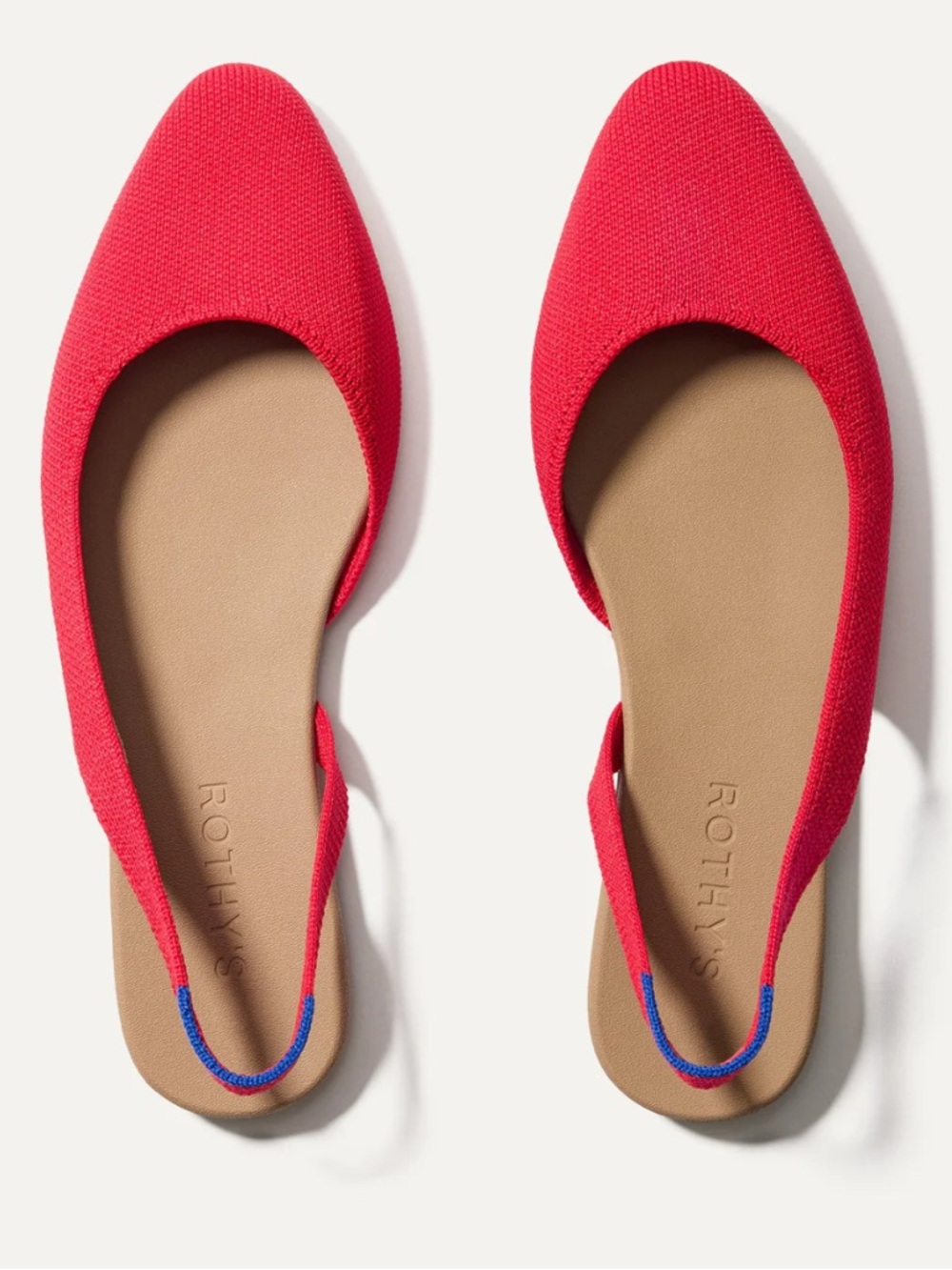 Rothy's The Almond Slingback in Lollipop Red, Size 7